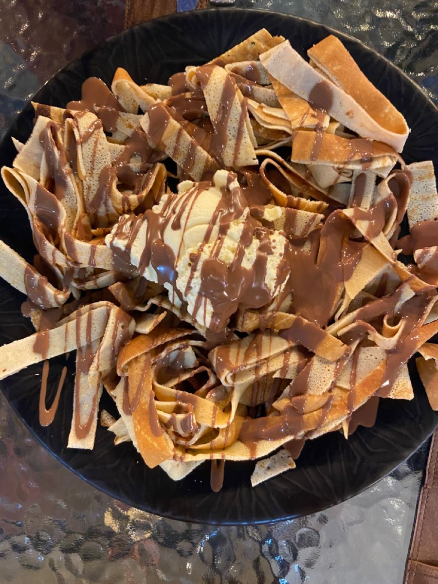 Tagliatelles de crêpes nutella