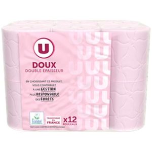 Papier WC U DOUX Double épaisseur x12